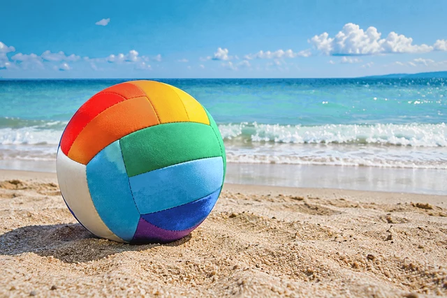 Beach photograph with Verbania style