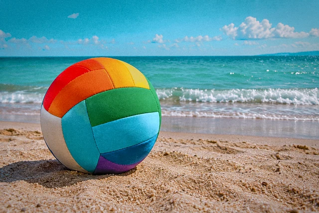Beach photograph with Grain style