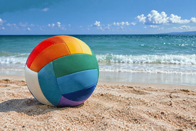 Beach photograph with Kodak style