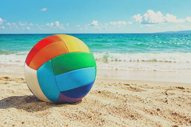 Beach photograph with Roseglass style